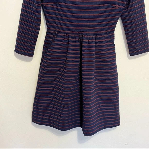 Anthropologie Maeve Brenna Stripe Fit and Flare Dress Womens Size 2 - Picture 4 of 10
